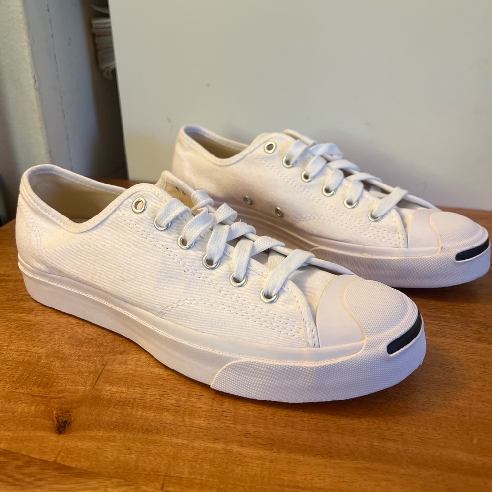 Converse Jack Purcell White canvas sneakers - Women’s 8.5